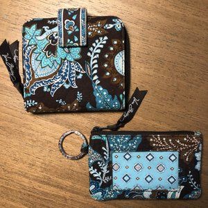 Very Bradley "Java Blue" Wallet and Coin Purse